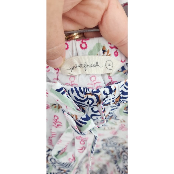 New NWT Anthropologie Print fresh Tiger Queen Pajama Short Set Women’s 2X - Picture 11 of 14